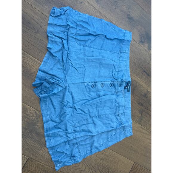 ModCloth Denim Chambray Shorts Blue High Waisted Lightweight Preppy Sz 26 NWT - Picture 3 of 10